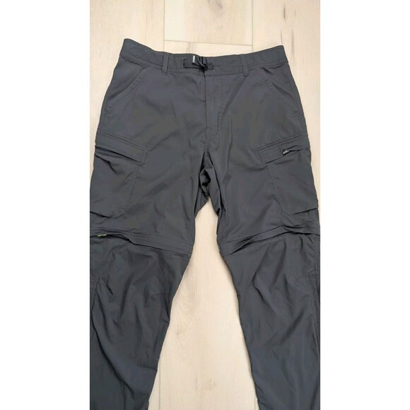 REI Co Op Pants Mens 34X32 Gray Sahara Convertible Cargo Outdoor Hiking 131001 - Picture 2 of 16